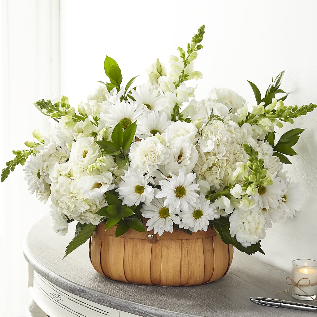 Pure Ivory Basket – Magnolia Oaks Florist, Tyrone GA