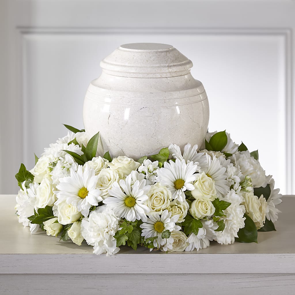 Ivory Gardens Cremation Adornment – Magnolia Oaks Florist, Tyrone GA