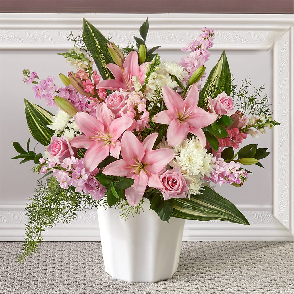 Simply Serene Floor Basket – Magnolia Oaks Florist, Tyrone GA