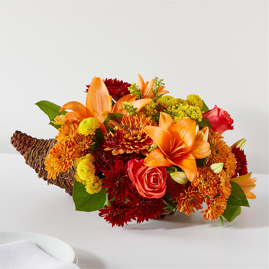 Bouquet of Blessings Cornucopia – Magnolia Oaks Florist, Tyrone GA