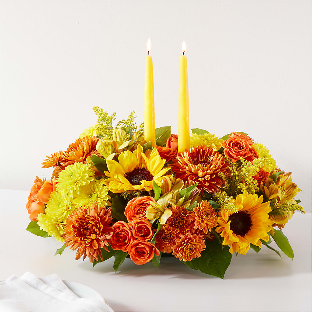 Autumn Harmony Centerpiece – Magnolia Oaks Florist, Tyrone GA
