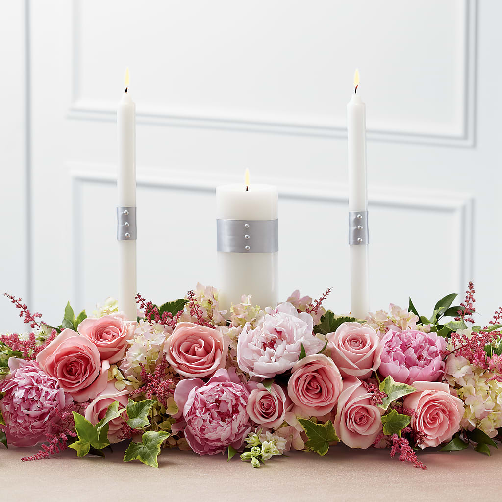 Worldwide Romance Unity Candle Arrangement – Magnolia Oaks Florist, Tyrone GA