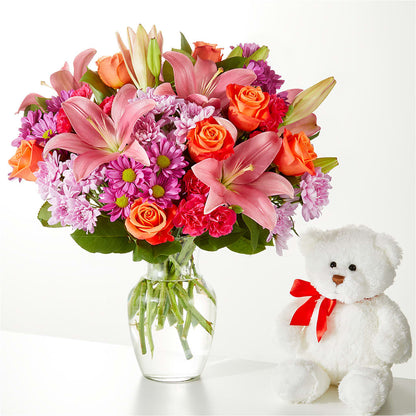 One and Only Bouquet and Bear Bundle –  Magnolia Oaks Florist, Tyrone GA