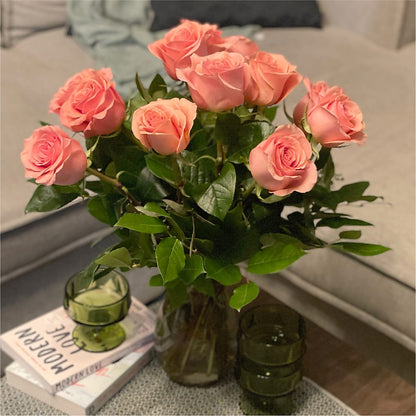Long Stem Pink Rose Bouquet –  Magnolia Oaks Florist, Tyrone GA