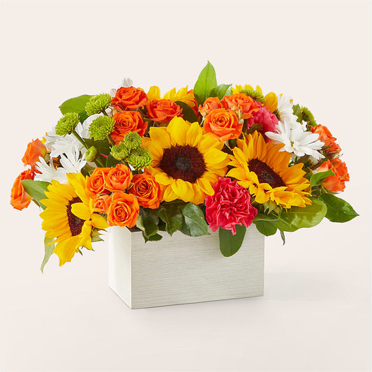 Sun-drenched Blooms Box Bouquet –  Magnolia Oaks Florist, Tyrone GA