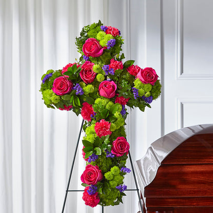 Tribute Rose Floral Cross –  Magnolia Oaks Florist, Tyrone GA